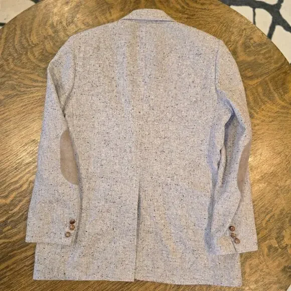 Farah Gray Tweed Blazer with Elbow Patches - Picture 8 of 15